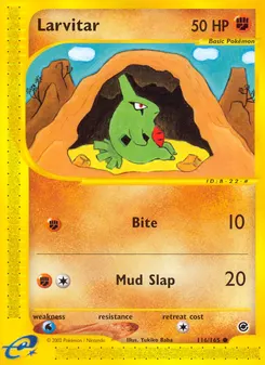 Larvitar #116, Reverse Foil