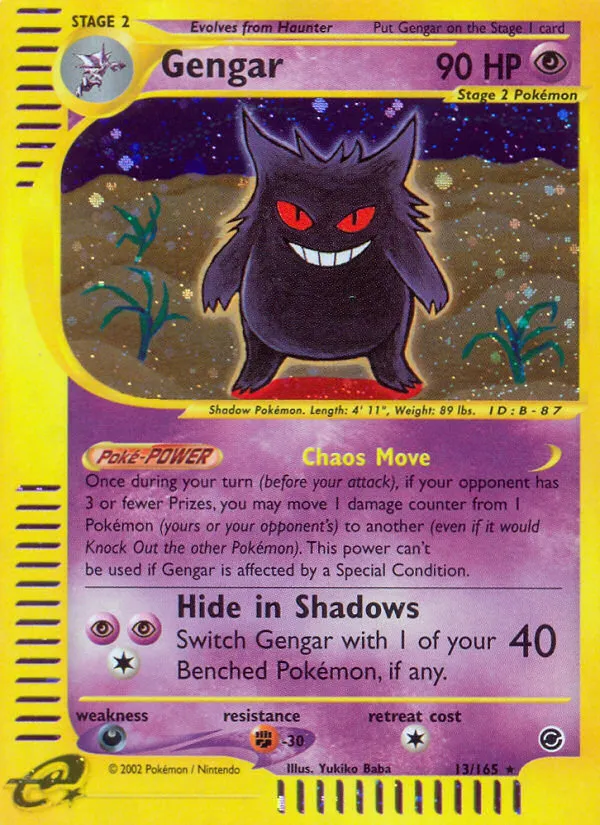 Gengar #13, Expedition Base Set Reverse Foil