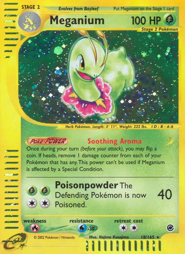 Meganium #18, Expedition Base Set Reverse Foil