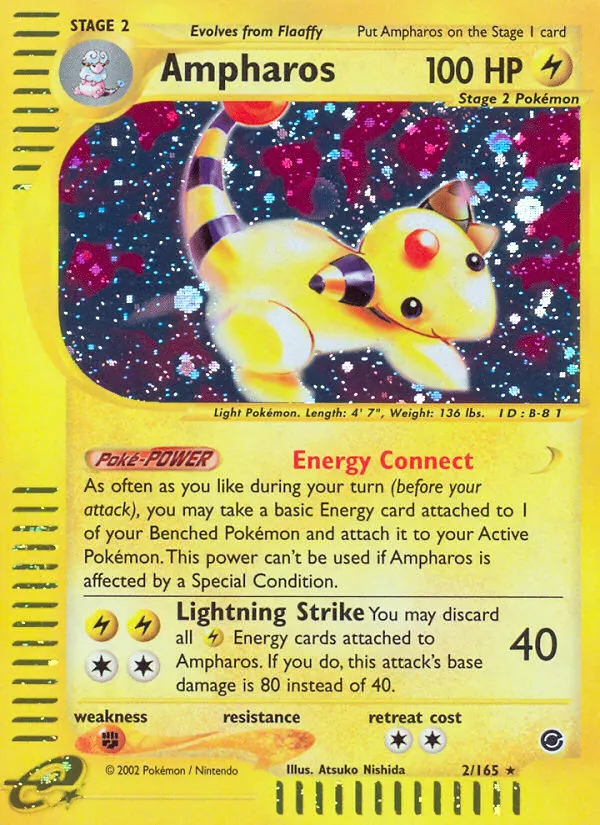 Ampharos #2, Expedition Base Set Reverse Foil