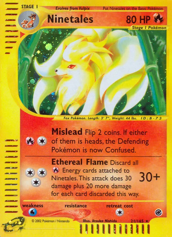 Ninetales #21, Expedition Base Set Reverse Foil
