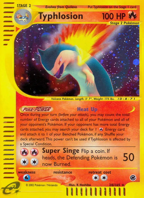 Typhlosion #28, Expedition Base Set