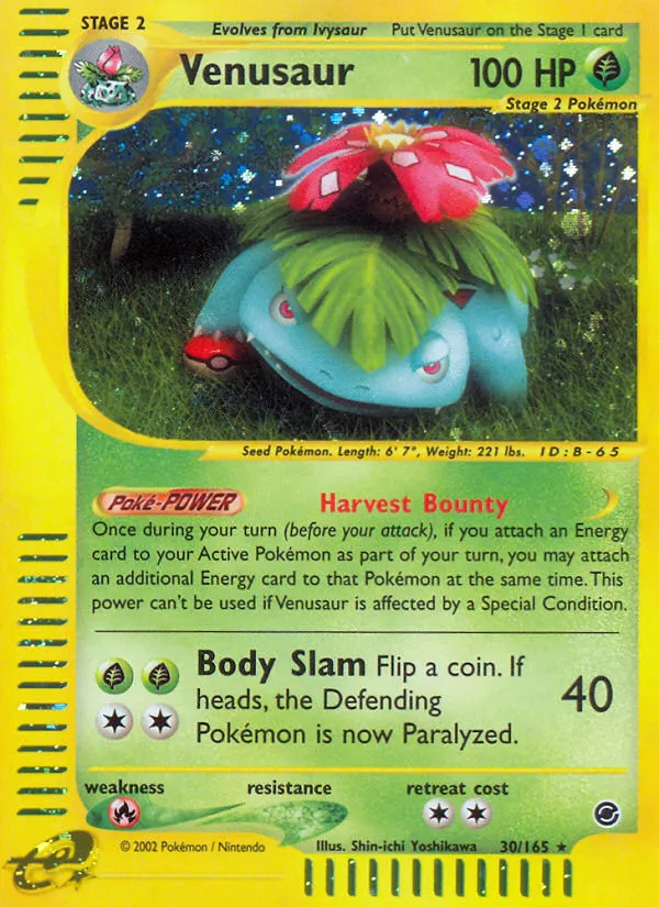 Venusaur #30, Expedition Base Set