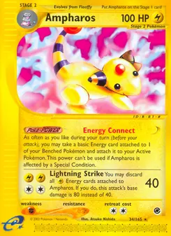 Ampharos #34, Reverse Foil