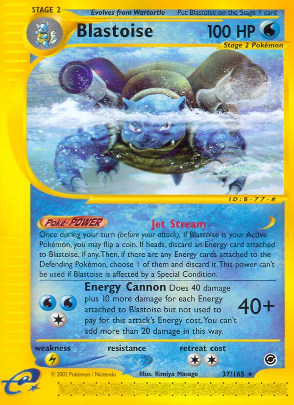 Blastoise #37, Expedition Base Set
