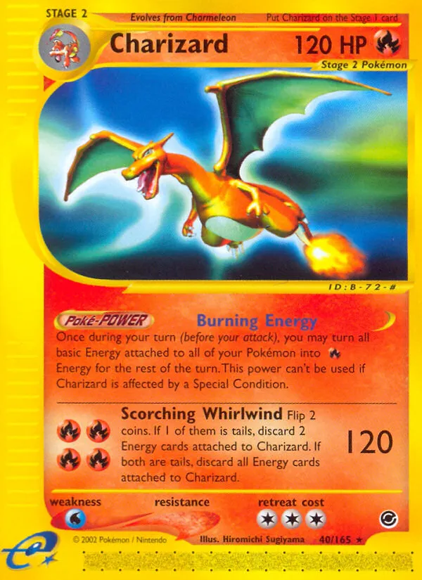Charizard #40, Expedition Base Set Reverse Foil
