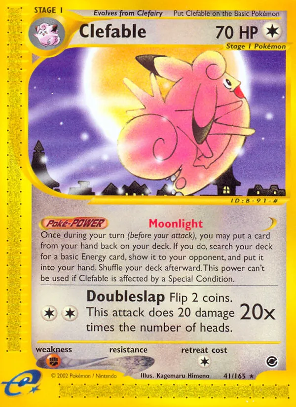 Clefable #41, Expedition Base Set Reverse Foil
