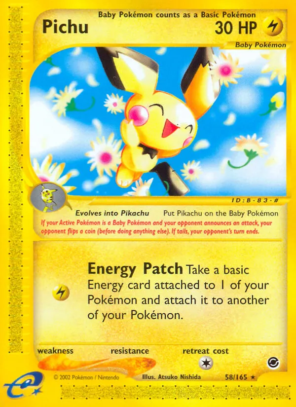 Pichu #58, Expedition Base Set Reverse Foil