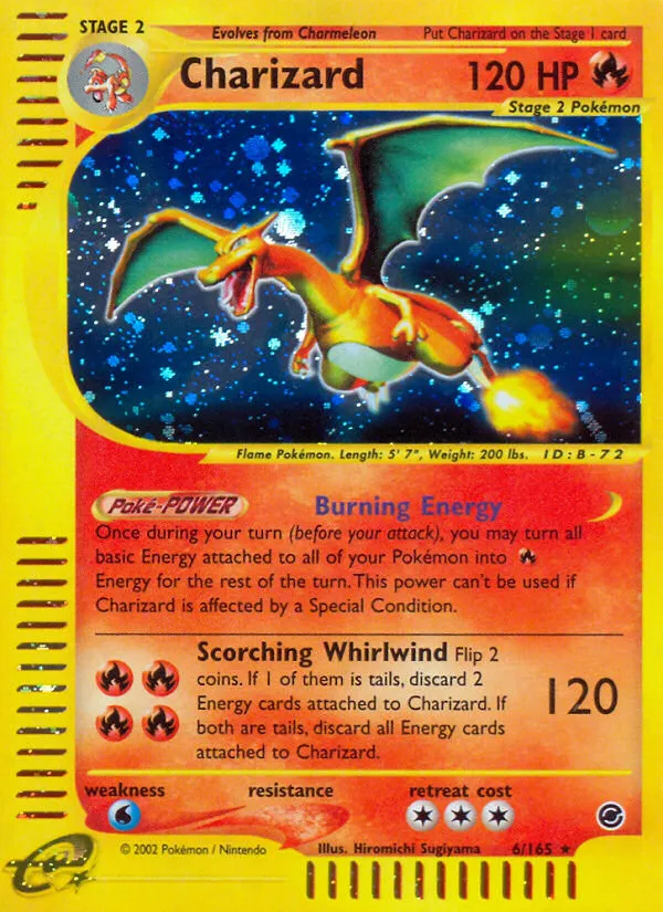 Charizard #6, Expedition Base Set Reverse Foil