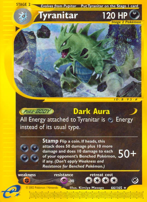 Tyranitar #66, Expedition Base Set Reverse Foil