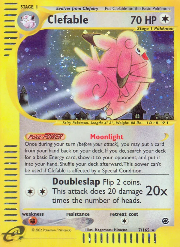 Clefable #7, Expedition Base Set Reverse Foil