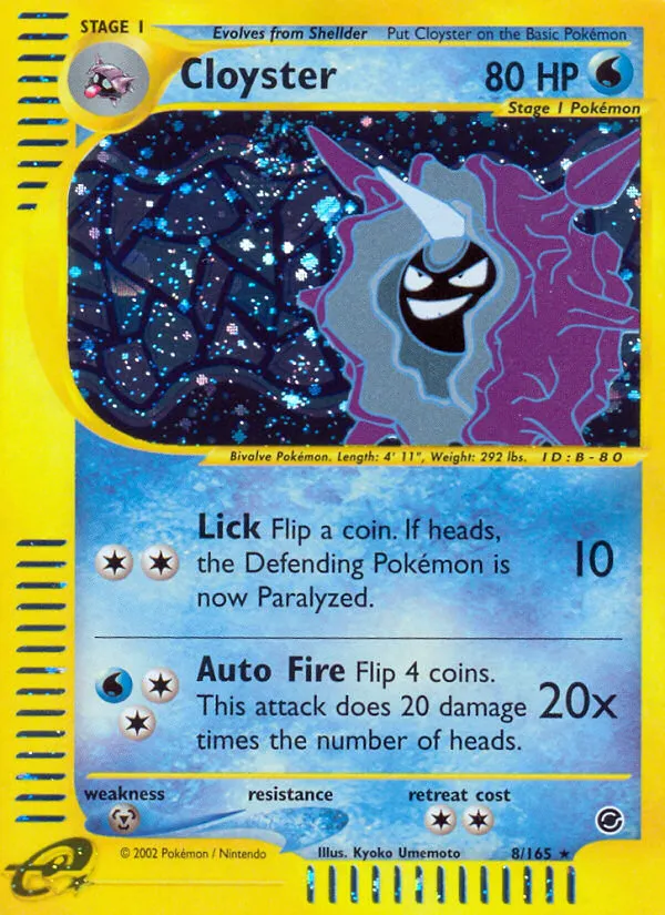Cloyster #8, Expedition Base Set