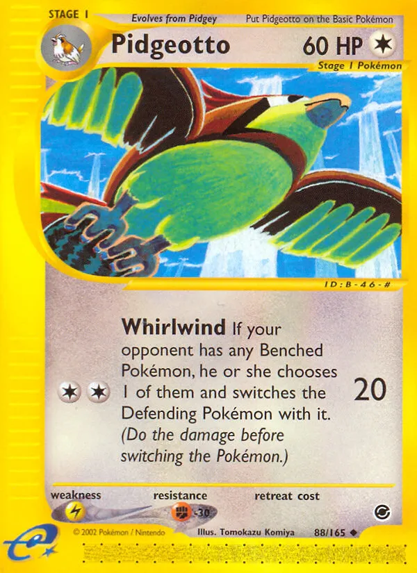 Pidgeotto #88, Expedition Base Set Reverse Foil