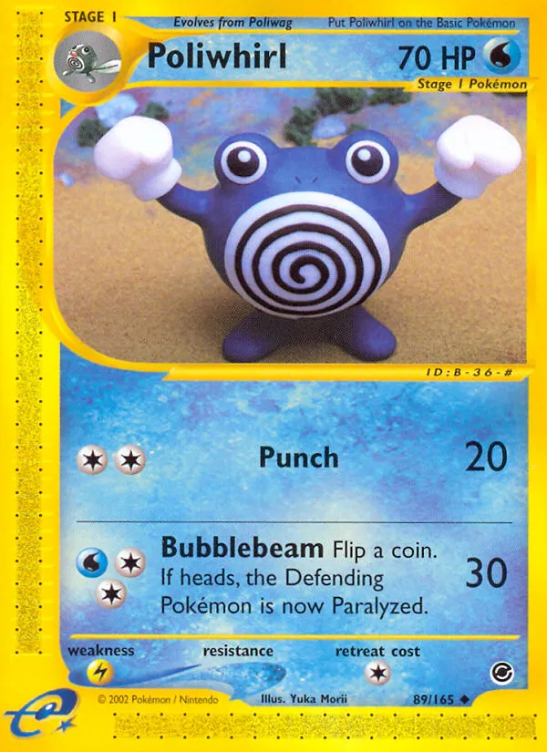 Poliwhirl #89, Expedition Base Set Reverse Foil