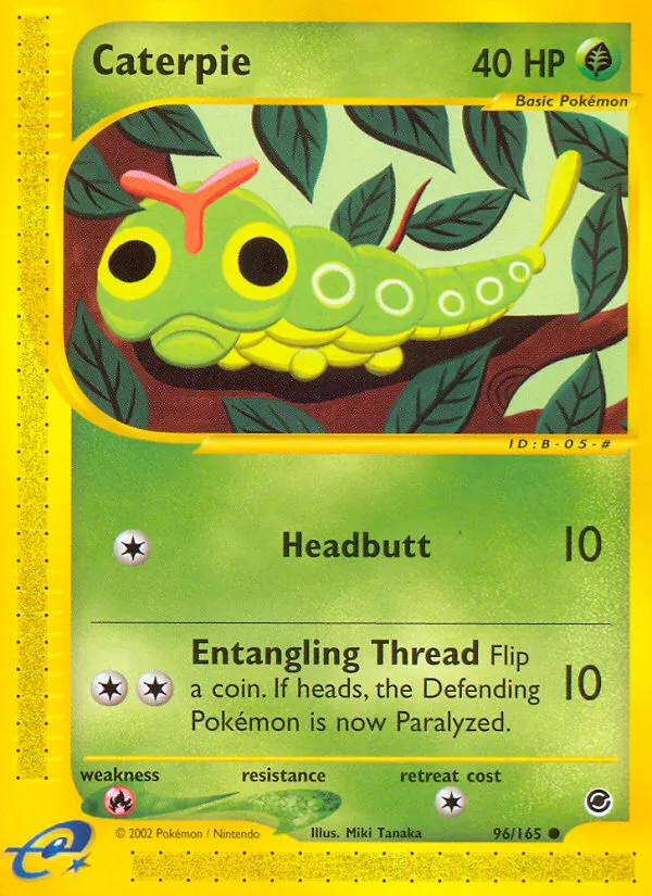 Caterpie #96, Expedition Base Set Reverse Foil