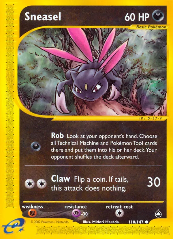 Sneasel #110, Aquapolis Reverse Foil