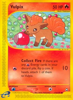 Vulpix #116, Reverse Foil