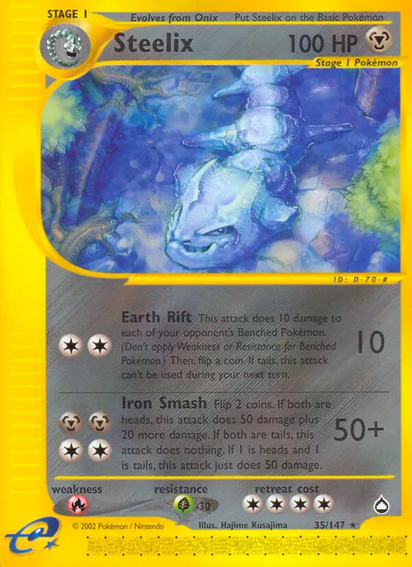 Steelix #35, Aquapolis Reverse Foil