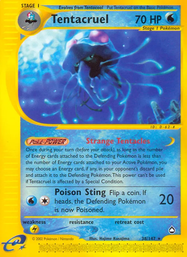 Tentacruel #38, Aquapolis Reverse Foil