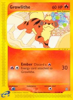 Growlithe #51, Reverse Foil