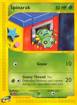 Spinarak #62, Reverse Foil