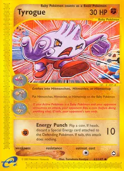 Tyrogue #63, Reverse Foil