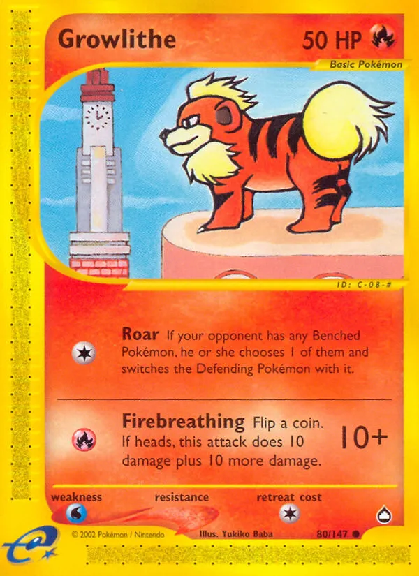 Growlithe #80, Aquapolis