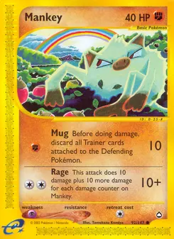 Mankey #92, Reverse Foil
