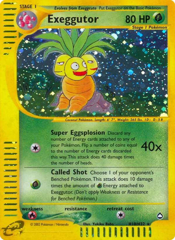 Exeggutor #H10, Aquapolis
