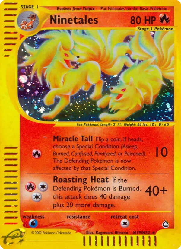 Ninetales #H19, Aquapolis