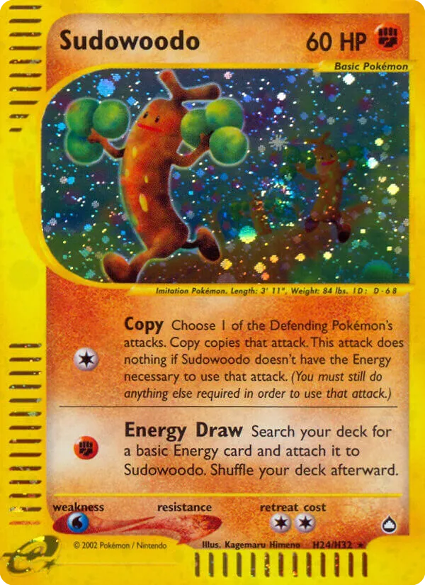 Sudowoodo #H24, Aquapolis