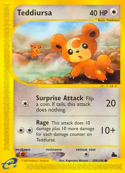 Teddiursa #109, Reverse Foil