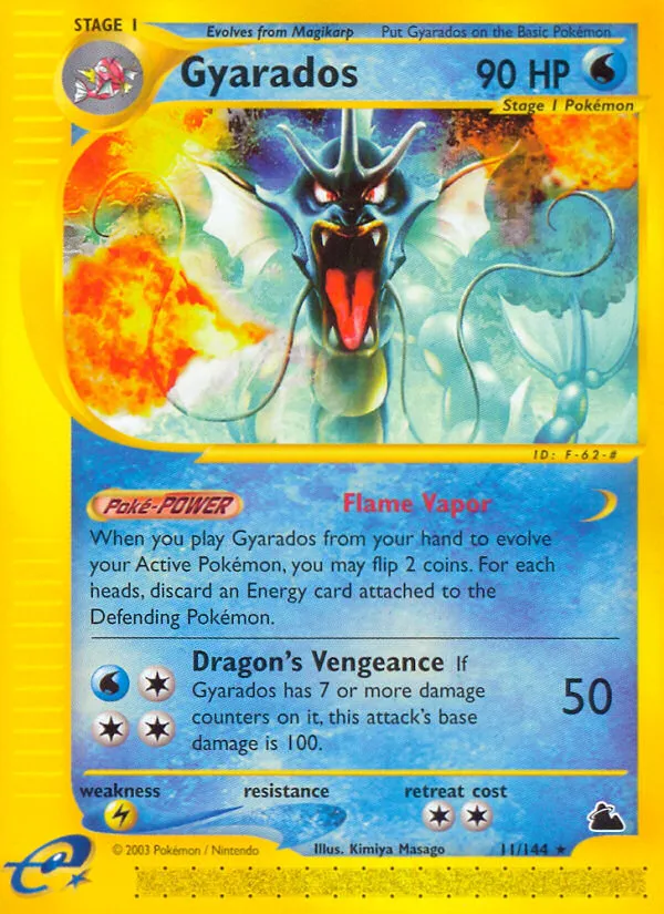 Gyarados #11, Skyridge Reverse Foil