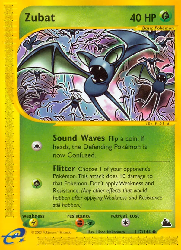 Zubat #117, Skyridge Reverse Foil
