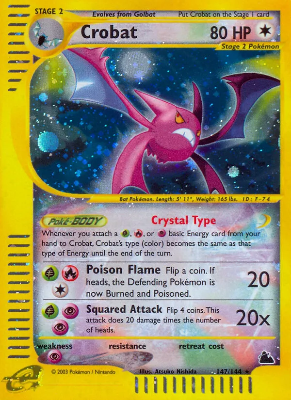 Crobat #147, Skyridge Reverse Foil