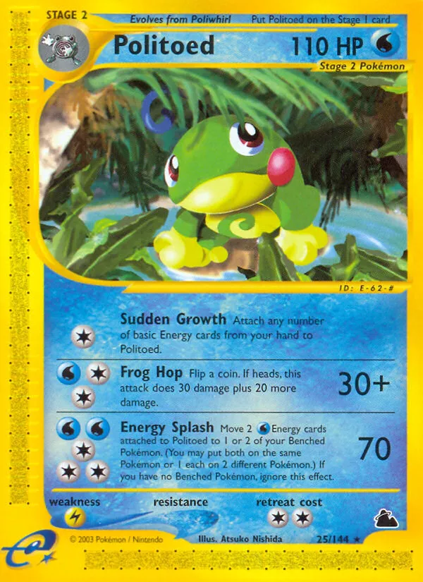Politoed #25, Skyridge Reverse Foil