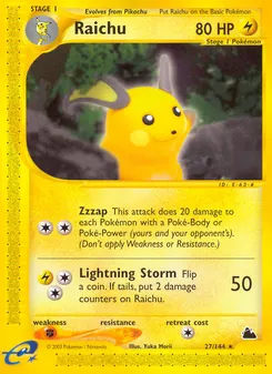 Raichu #27, Reverse Foil