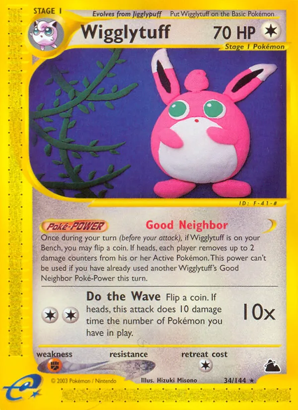 Wigglytuff #34, Skyridge Reverse Foil