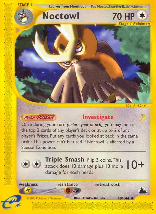 Noctowl #40, Skyridge Reverse Foil