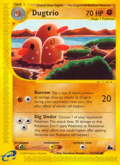 Dugtrio #52, Reverse Foil