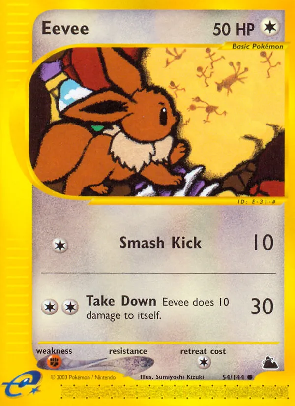 Eevee #54, Skyridge Reverse Foil