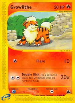 Growlithe #62, Reverse Foil