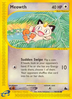 Meowth #78, Reverse Foil