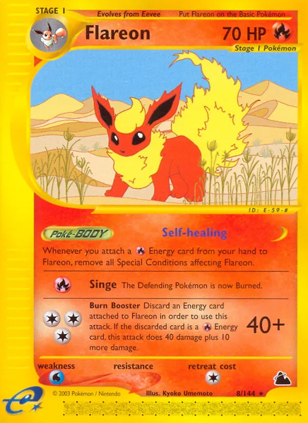 Flareon #8, Skyridge Reverse Foil