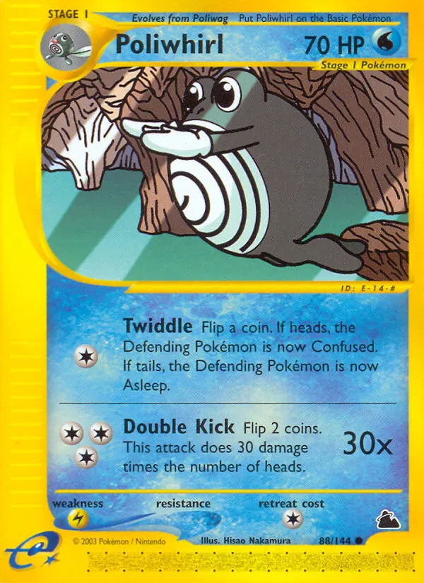 Poliwhirl #88, Skyridge Reverse Foil