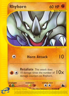 Rhyhorn #91, Reverse Foil