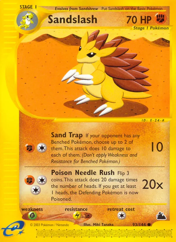 Sandslash #93, Skyridge Reverse Foil