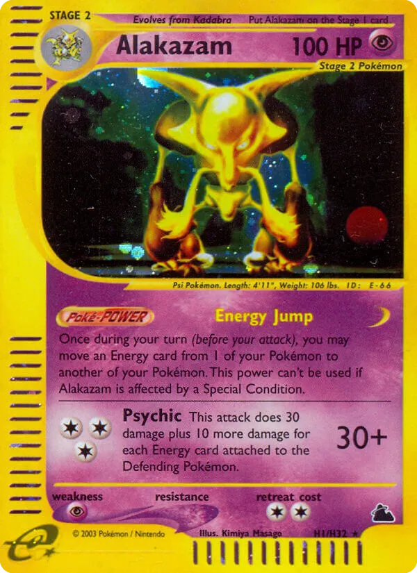 Alakazam #H1, Skyridge