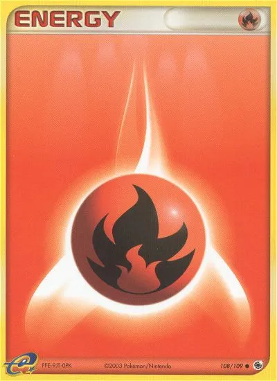 Fire Energy #108, Ruby & Sapphire Reverse Foil
