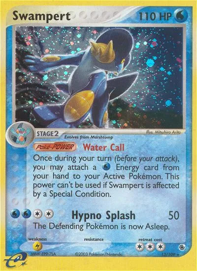 Swampert #13, Ruby & Sapphire Reverse Foil